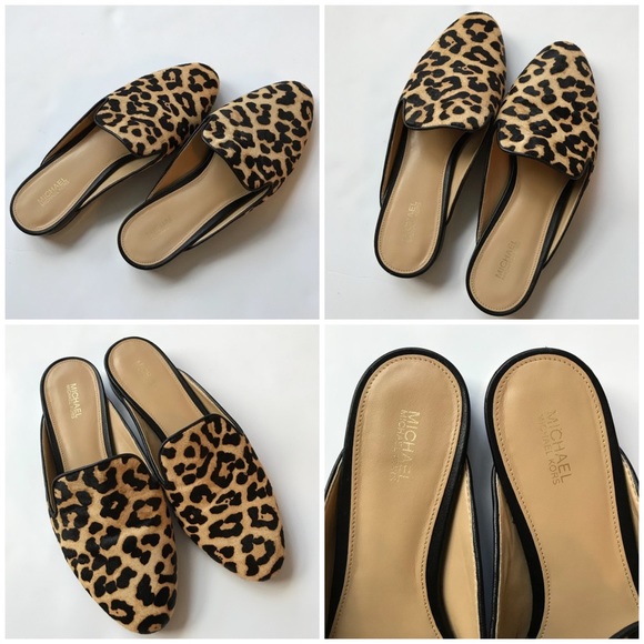 🐆 Michael Kors, Natasha Cheetah-Print Calf-Hair Slide Mules - Picture 15 of 16